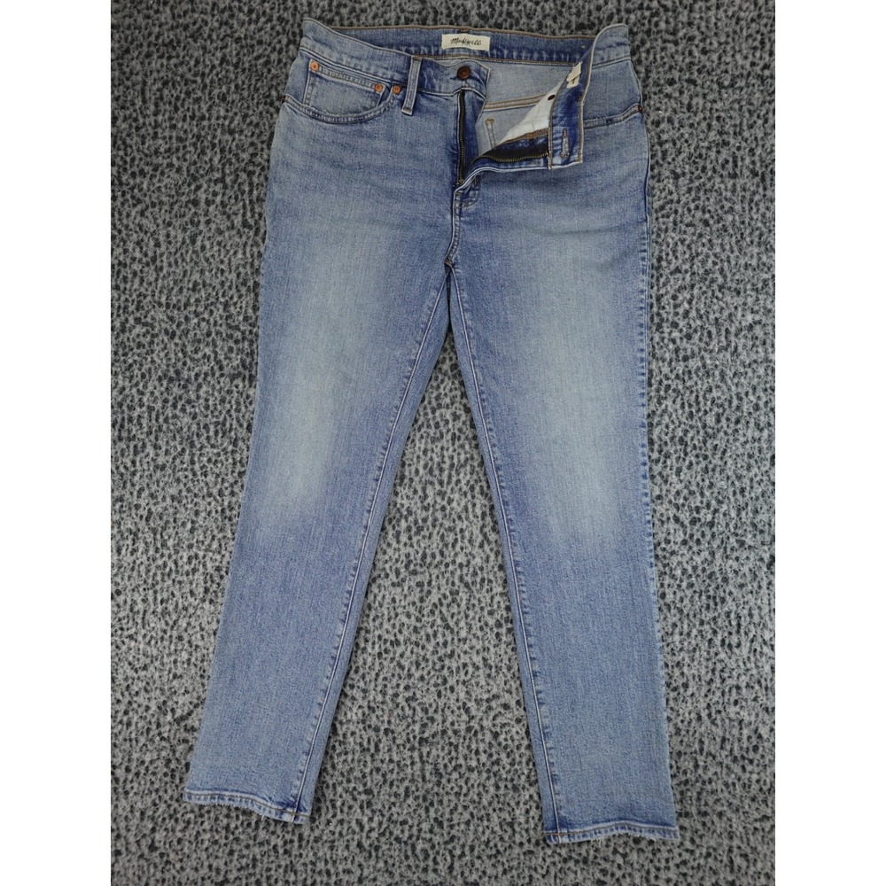Madewell Tomboy Straight Jeans Womens 28 Light Blue Denim Stretch Mid Rise